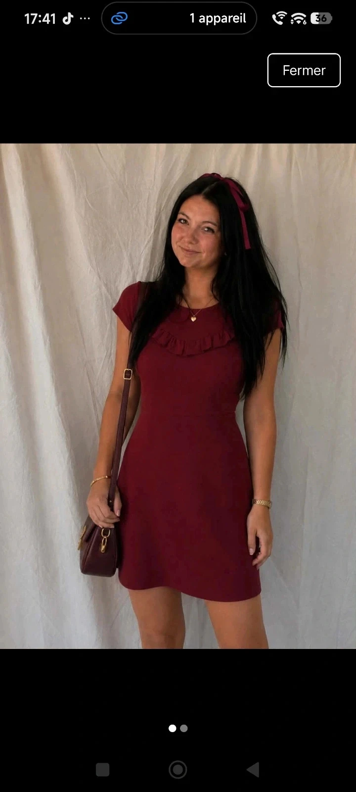 Robe bordeaux taille L